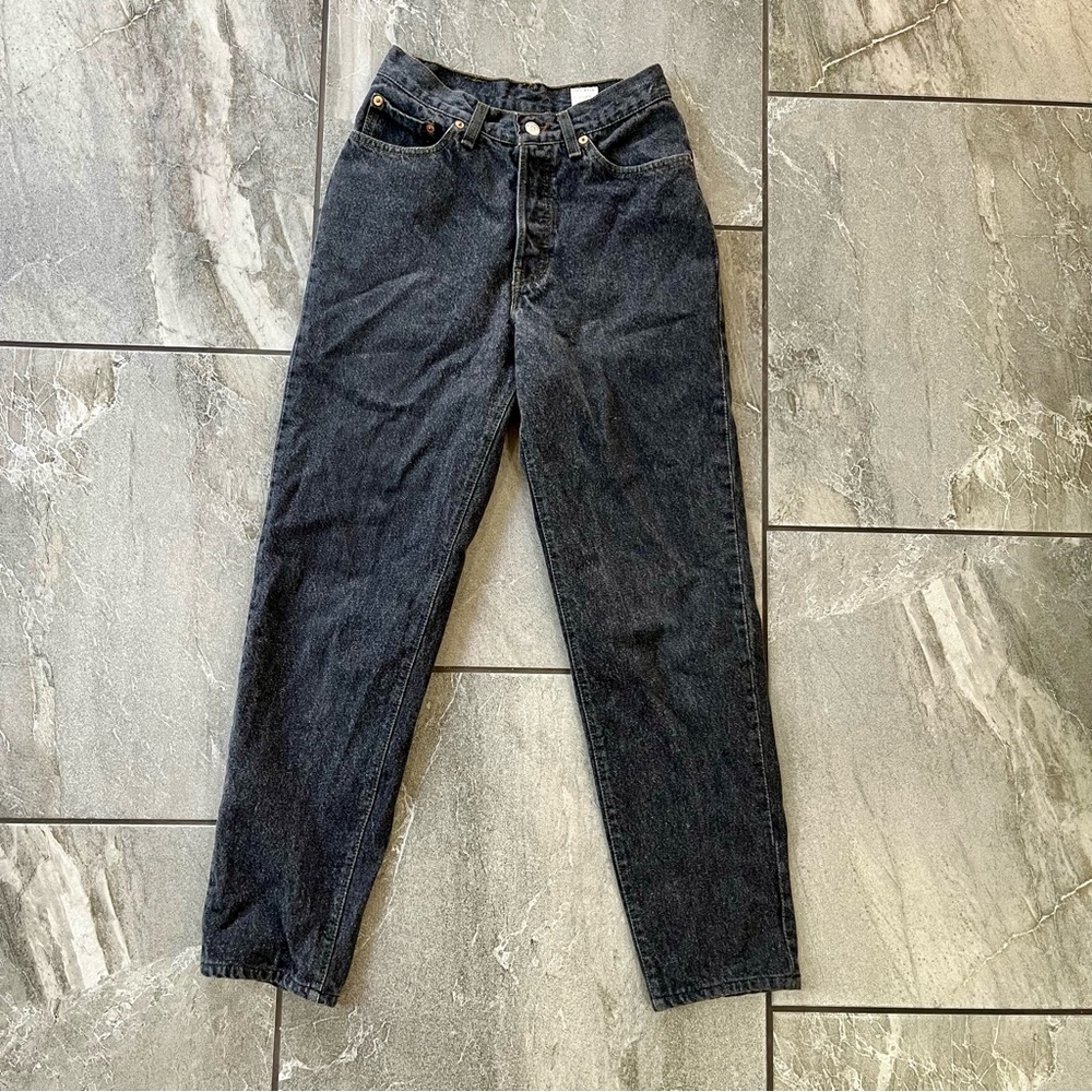 🖤 Levi's Vintage 501 Jeans Grey / Black Size 5S Short 100% cotton button fly